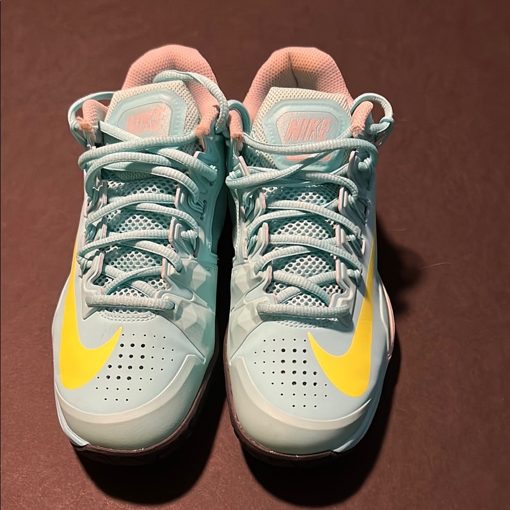Nike Light Blue and Yellow Sneakers